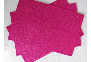 Глиттерный фоамиран 2 мм  20*30 см розовая фуксия, цена за лист